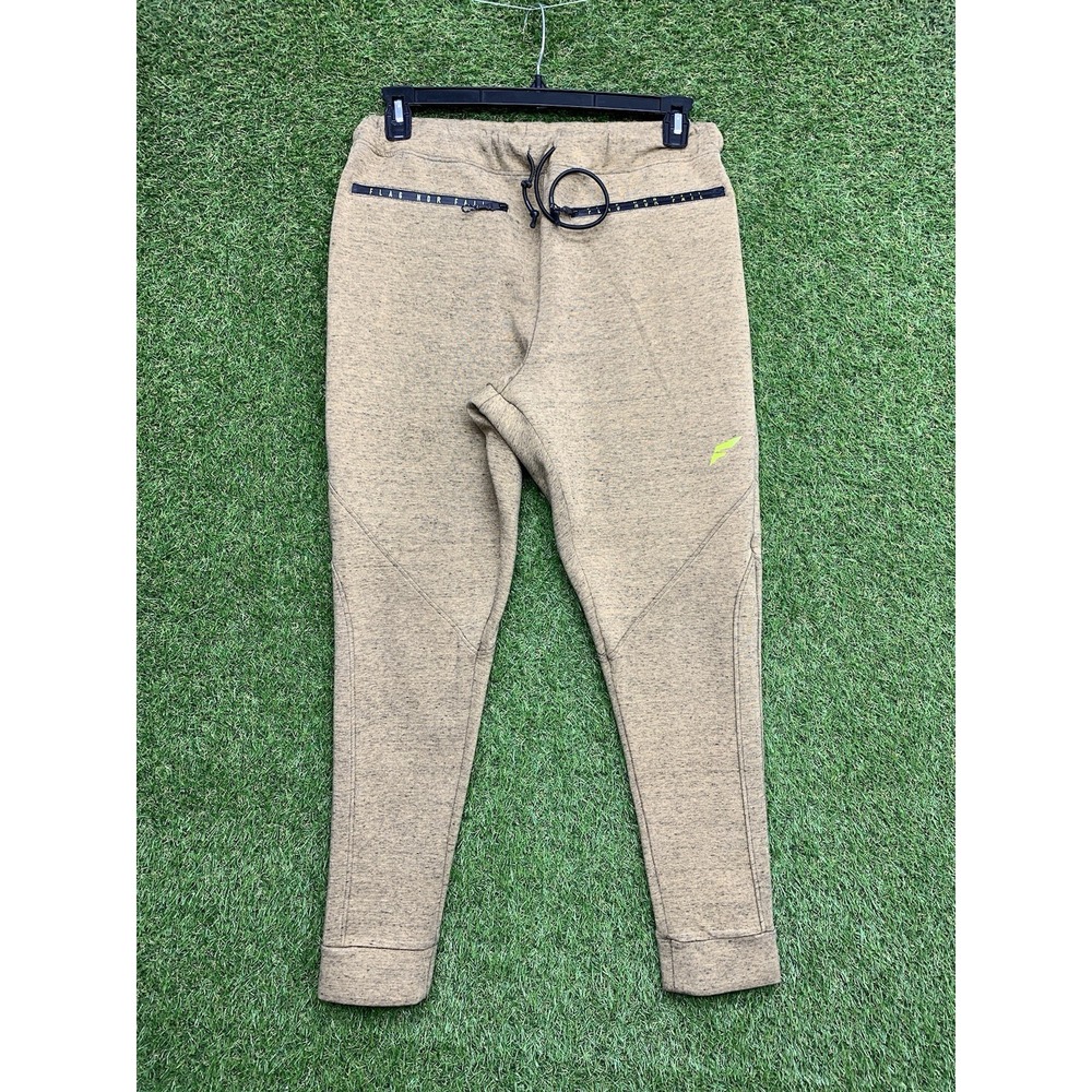 Flag Nor Fail Pants Mens Medium Joggers Beige Performance Stretch Gym Training